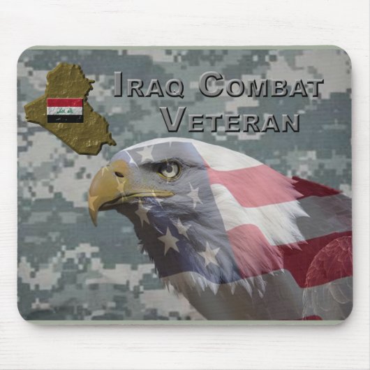 Ich diente - Irak-Kampf-Veteran Mousepad (Vorne)