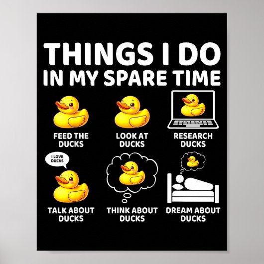 Ich Dinge Freizeit Entenliebhaber Poster (Vorne)
