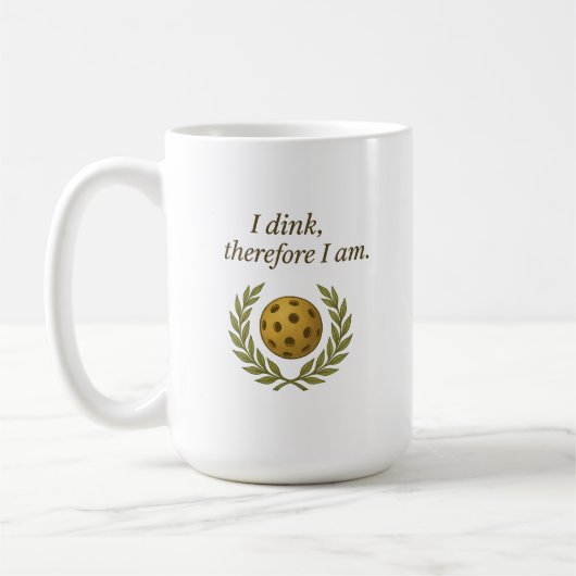 Ich dinke, also bin ich Premium Kaffeetasse (Links)