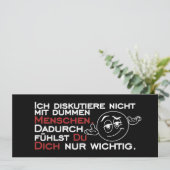 Ich diskutiere nicht mit dummen Menschen (Stehend Vorderseite)