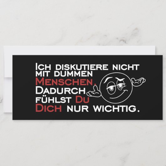 Ich diskutiere nicht mit dummen Menschen (Vorderseite)