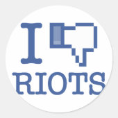 ICH DISKUTIERE RIOTS RUNDER AUFKLEBER (Vorderseite)