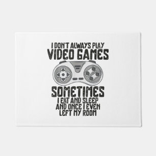 Ich Donner Alwasy Play Video Games Gaming Spaß Fun Fußmatte