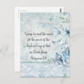 Ich dränge auf das Mark-Philippians-Bibelverse Postkarte (Vorne/Hinten)