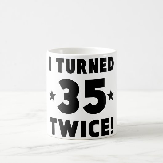 Ich drehte zweimal 70. Geburtstag 35 Kaffeetasse (Mittel)