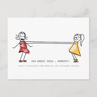 Ich drück´ Dich ... ferngesteuert! Postkarte