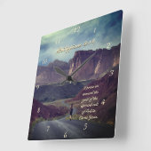 Ich drücke auf das Ziel der Philippinen 3:14 Bibel Quadratische Wanduhr (Winkel)