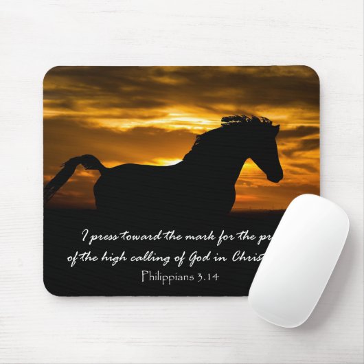 Ich drücke auf die Mark Bible Verse mit Pferd Mousepad (Mit Mouse)