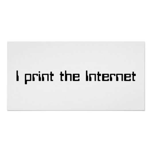 Ich drucke das Internet (Vorderseite)