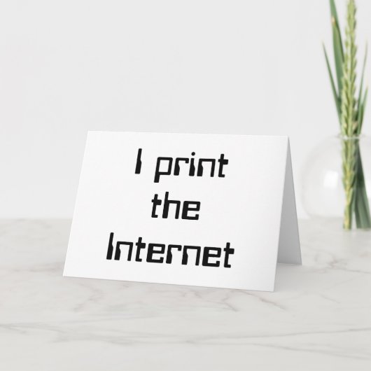 Ich drucke das Internet Karte (Vorderseite)