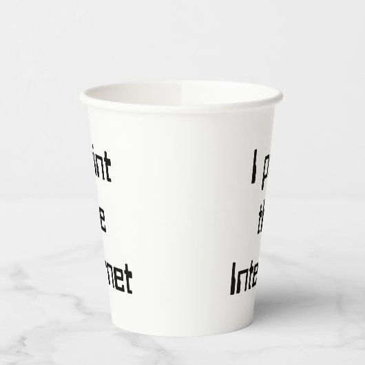Ich drucke das Internet Pappbecher (Links)