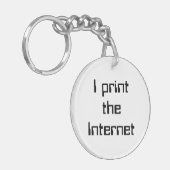 Ich drucke das Internet Schlüsselanhänger (Vorderseite links)