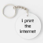 Ich drucke das Internet Schlüsselanhänger (Vorderseite)