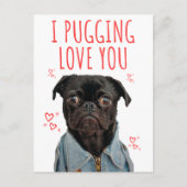 Ich drücke Liebe Sie Dog Lover Niedliche Funny Val Postkarte (Vorderseite)