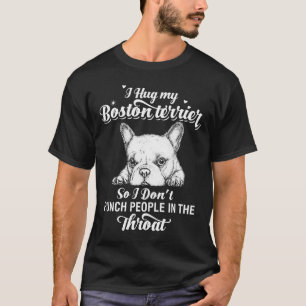 Ich drücke meine Boston Terrier Angepasst T-Shirt