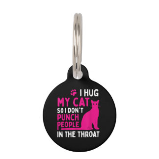 Ich drücke meine Katze, damit ich nicht Leute anhe Haustiermarke