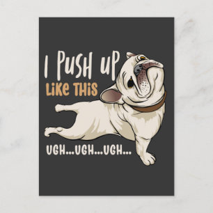 Ich drücke so hoch wie diese Coolen Hundemembran Postkarte