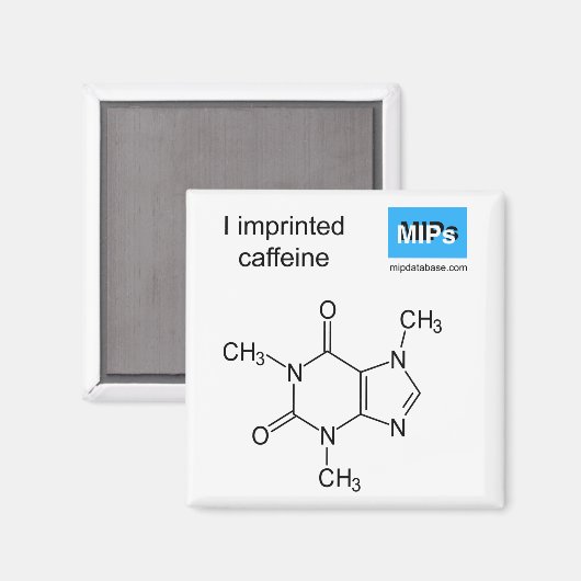 Ich drückte Coffeinmagnet aus Magnet (Vorderseite/Rückseite)