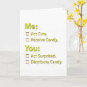 Ich, du Bonbons. Karte (Gelbe Blume)