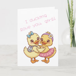 Ich Ducking Liebe Dich, Mädchen Valentinstag Karte