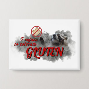 Ich dulde kein Gluten-Meme-Button Button