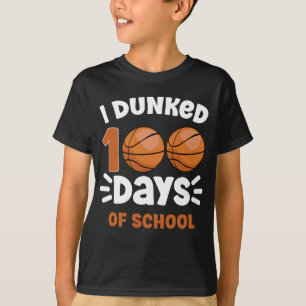 Ich Dunked 100 Tage der Schule Basketball Boy T-Shirt