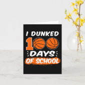 Ich Dunked 100 Tage der Schule bysketll Karte (Gelbe Blume)