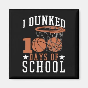 Ich Dunked 100 Tage der Schule Kindergarten Basket Magnet