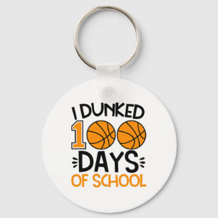 Ich Dunked 100 Tage der Schule Sketch Spieler Coac Schlüsselanhänger
