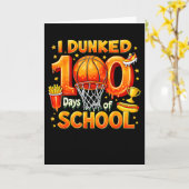 ICH DUNKTE 100 Tage SCHULE Karte (Gelbe Blume)