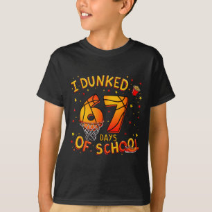 Ich Dunkte 67 Tage Schulkinder Basketball Jungen K T-Shirt