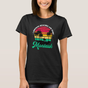 Ich durchsuche Strände und surfe Montauk Surfen Ne T-Shirt