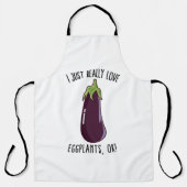 Ich einfach nur Liebe Eggplants Ok! Schürze (Vorderseite)