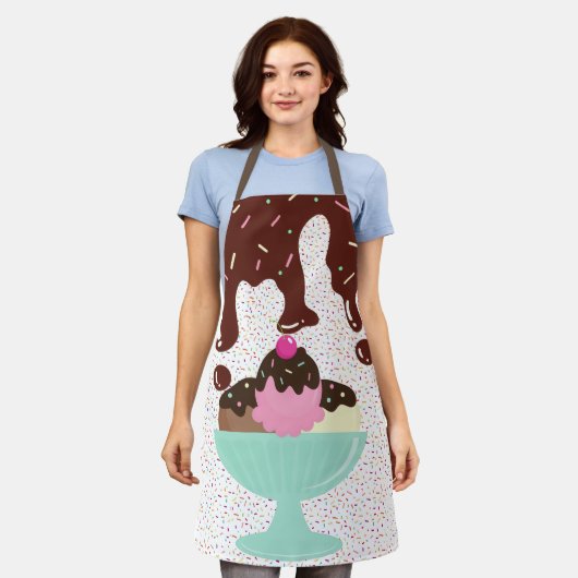 Ich ❤️ Eiscreme Schürze (Getragen)