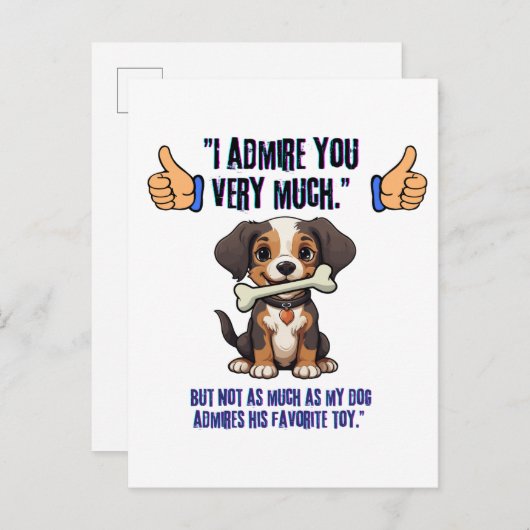 ICH EMPFEHLE DICH SEHR EINLADUNGSPOSTKARTE (Vorne/Hinten)