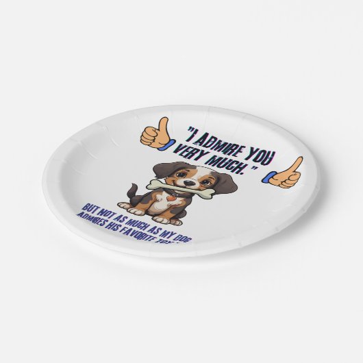 ICH EMPFEHLE DICH SEHR PAPPTELLER (Schrägansicht)