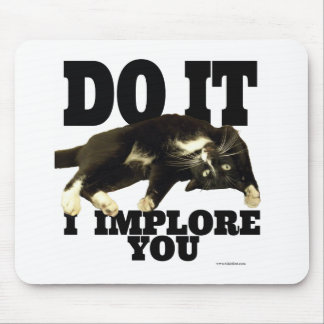 Ich empfehle Ihnen Motivierend Cat Foto Sprichwort Mousepad