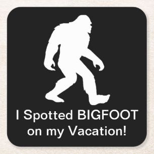Ich entdeckte BIGFOOT auf meinem Urlaub! Rechteckiger Pappuntersetzer