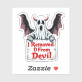 Ich entfernte D vom Teufel - Dunkle Fantasie-Gotik Aufkleber (Blatt)