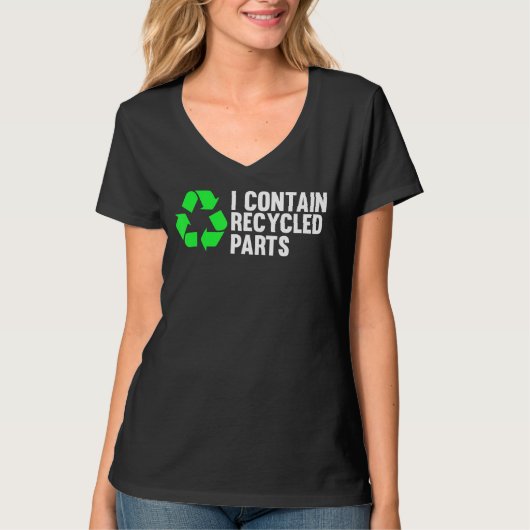 Ich enthalte Gerecycelt Teile Organspende Bewussts T-Shirt (Vorderseite)