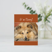 Ich entschuldige mich für Postkarte (Stehend Vorderseite)