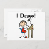 Ich entwerfe Hemden und Geschenke Postkarte (Vorne/Hinten)