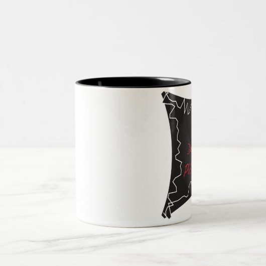 ich entwerfe Kissen Zweifarbige Tasse (Mittel)