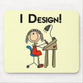Ich entwerfe T-Shirts und Geschenke Mousepad (Vorne)