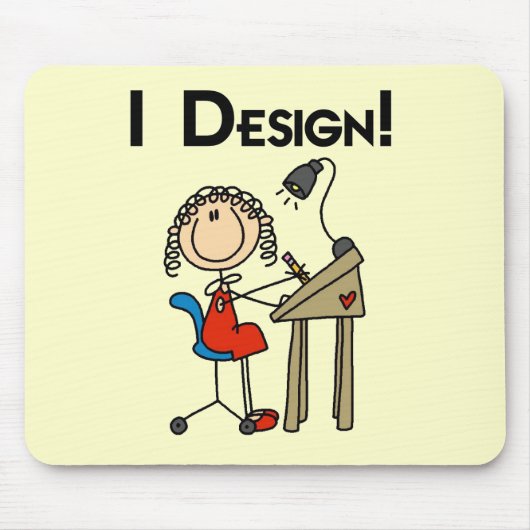 Ich entwerfe T-Shirts und Geschenke Mousepad (Vorne)