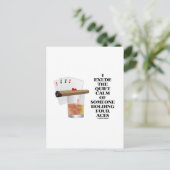 Ich entziehe die Ruhe von jemandem, der vier Asse  Postkarte (Stehend Vorderseite)