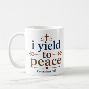 Ich ergebe mich der Ästhetik des Friedens, christl Kaffeetasse