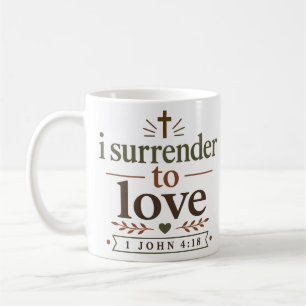 Ich ergebe mich der Liebe Klassischer christlicher Kaffeetasse