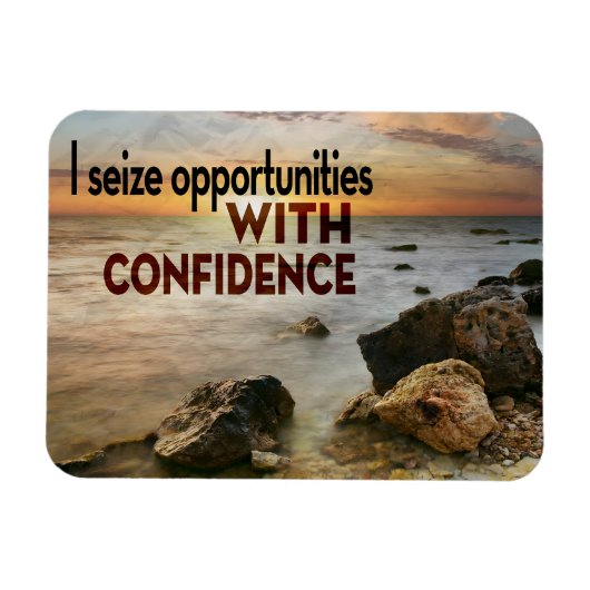 "Ich ergreife Chancen" Motivation Affirmation Magnet (Horizontal)