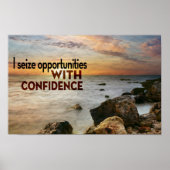 "Ich ergreife Chancen" Motivation Affirmation Poster (Vorne)